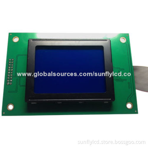 128x64 Graphic LCD Module Display, White Backlight, STN/Blue/Negative, 3.3V, LCD Display